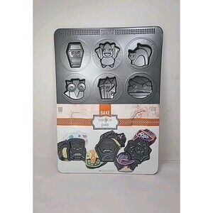 Bradshaw Halloween 12 Cavity Cookie Mold Pan, Cat Mummy Owl Bat Baking Tray
